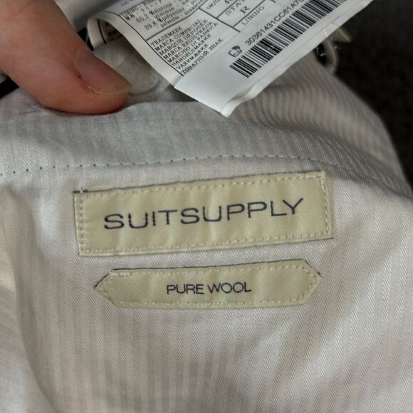 Suitsupply Pants Mens 36x29 Gray Brescia Slim Fit Super 110s VBC Wool Formal - Picture 5 of 14